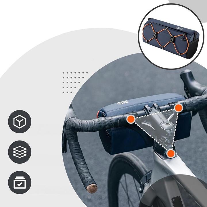 Immagine prodotto Rockbros 30110054002 borsa da manubrio per bicicletta 2,2 l - blu (2.20 l, Borsa manubrio)