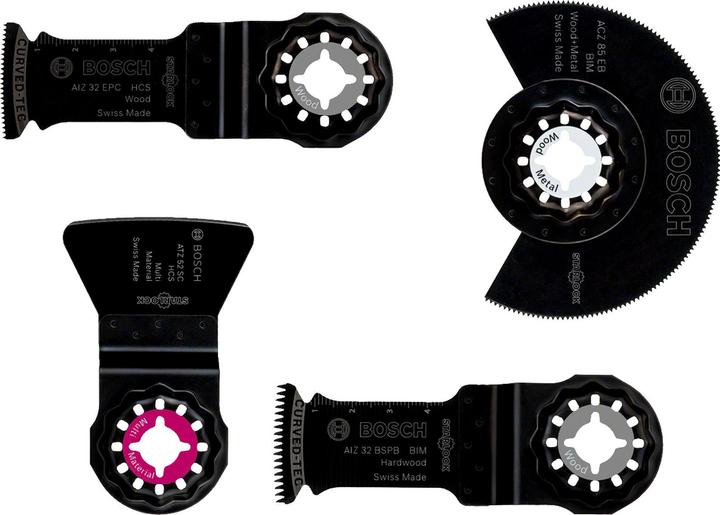 Produktbild Bosch Zubehör Starlock Boden-/Einbau-Set, 4-teilig, bestehend aus Werkz. für Fussbodenarbeiten