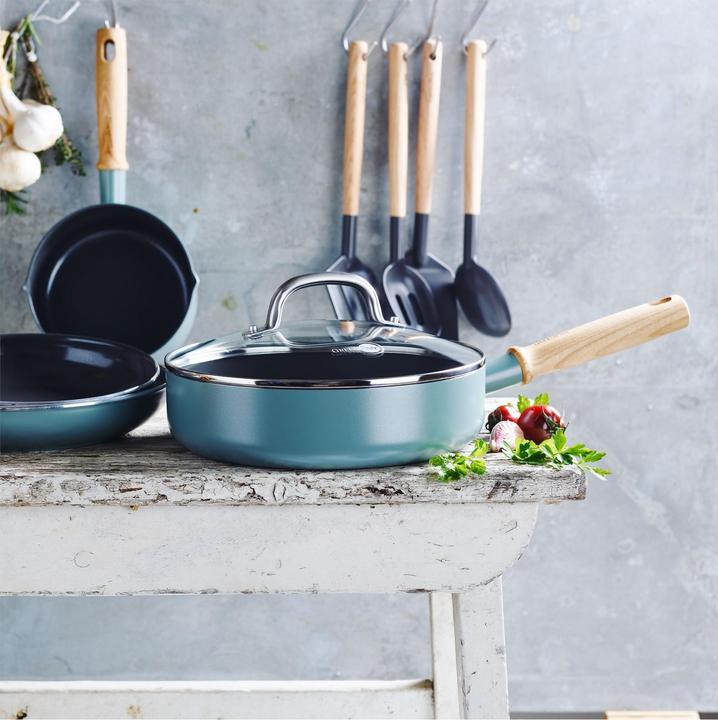 Image du produit Greenpan Mayflower hapjespan met deksel 24 cm - inductie - anti-aanbak - PFAS-vrij (Poêle à frire, Aluminium)