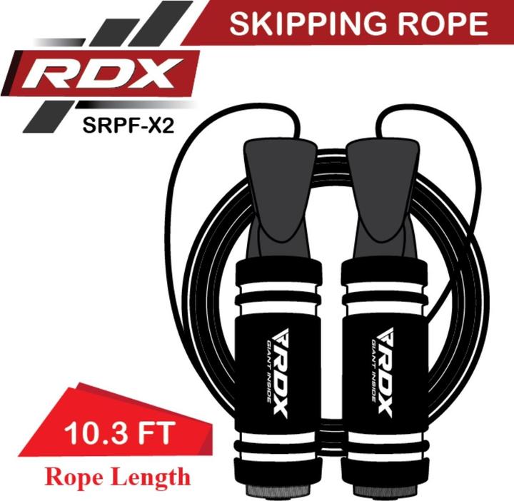 Actual product image Rdx Skipping Rope With Weight X2 Blue-10.3Ft (15763) (304 cm)