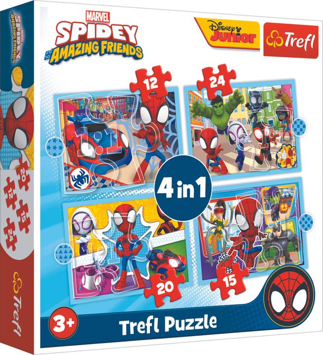 Produktbild Trefl 4 in 1 Puzzle - Marvel Spidey (71 Teile)