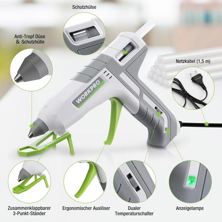 Actual product image Workpro Heissklebepistole inkl. 10 Klebesticks