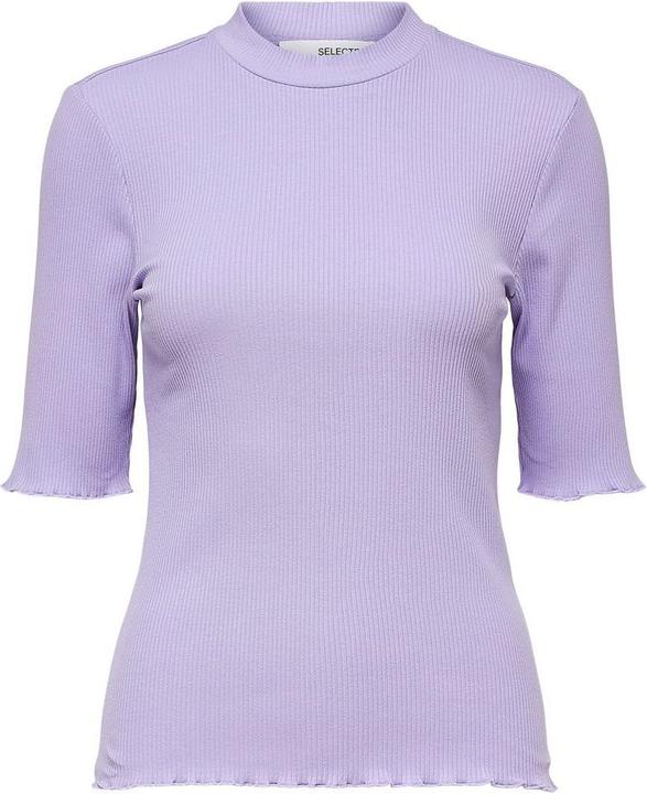 Selected Femme Coton biologique côtelé T-shirt (S)