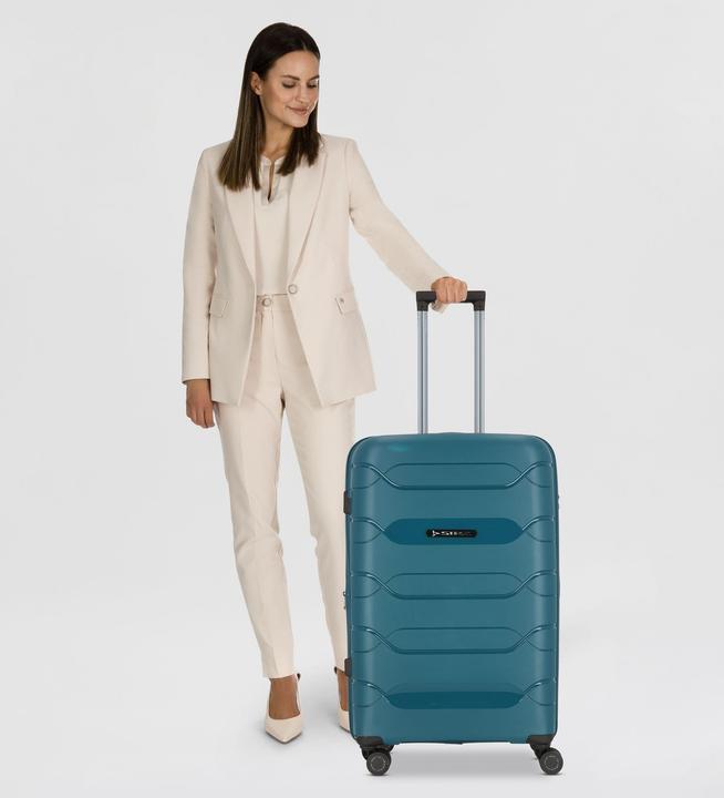 Immagine prodotto Polestream Strz by Asteroid 4 Rollen Trolley L 74 cm mit Dehnfalte (92 l, XL (da 115l))