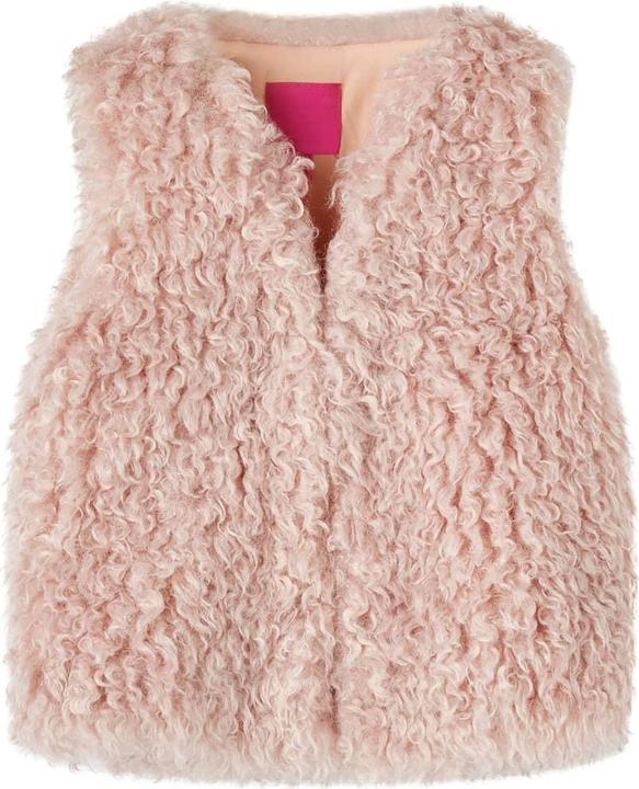 Actual product image VidaXL Children's waistcoat faux fur light pink 92,outer material (92)