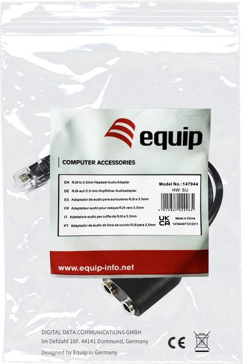 Immagine prodotto equip Cavo telefonico da RJ9 a. Jack per cuffie