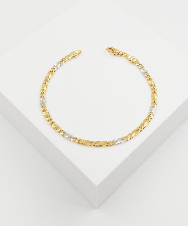 Produktbild Muau 8er-Kette (19 cm, 750, Weissgold, 18K Gelbgold)