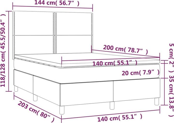 Actual product image VidaXL Anna (140 x 200, 140 x 200)