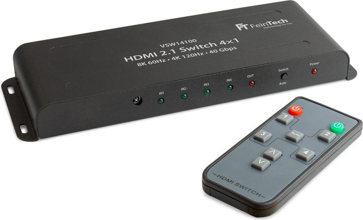 Produktbild FeinTech VSW14100 HDMI 2.1 Switch 4 In 1 Out | Auto-Switching