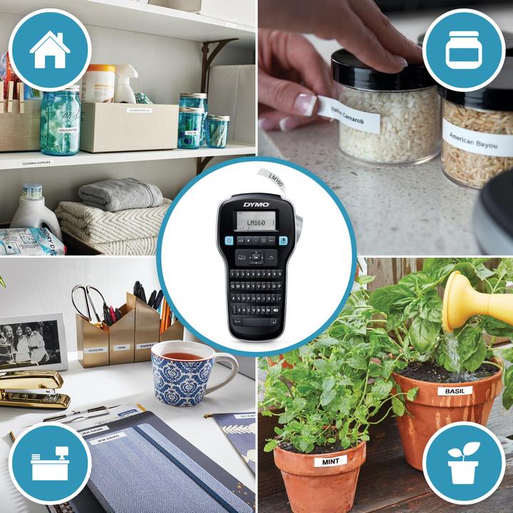 Actual product image Dymo LabelManager 160 Value Pack with 3 D1 tapes 12mm Qwerty