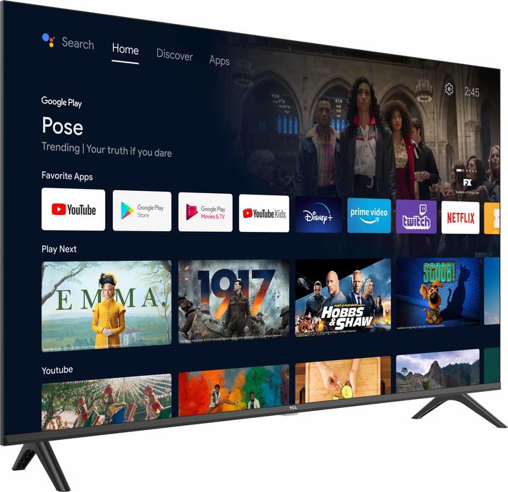 Produktbild TCL Rahmenloser Full HDR-Fernseher mit Android TV (40", LED, Full HD)