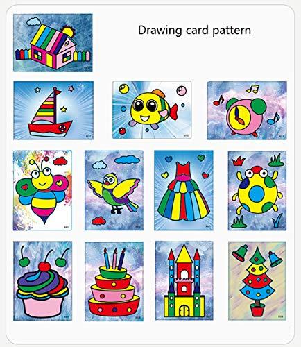 Produktbild Activity Board Sand Malerei Karten Kunst Kinder Färbung DIY Papier Handwerk Kit mit 12 Flaschen färben Sand für