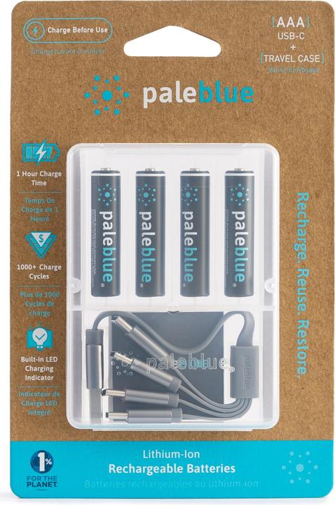 Actual product image Pale Blue AAA USB-C (4 pcs., AAA, 600 mAh)