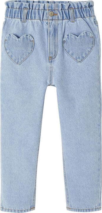 Vertbaudet Mädchen Paperbag-Jeans mit Herz-Taschen