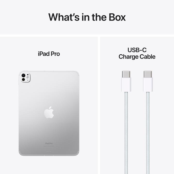 Produktbild Apple iPad Pro 2024 11 Nanotexturglass (M4) (5G, 11", 1000 GB, Silver)