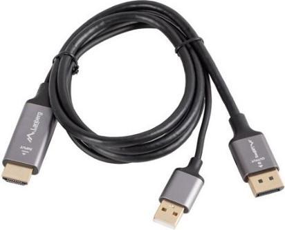 Image du produit Lanberg Câble HDMI vers DisplayPort 1m 4K noir (Trou de câble, 100 cm)