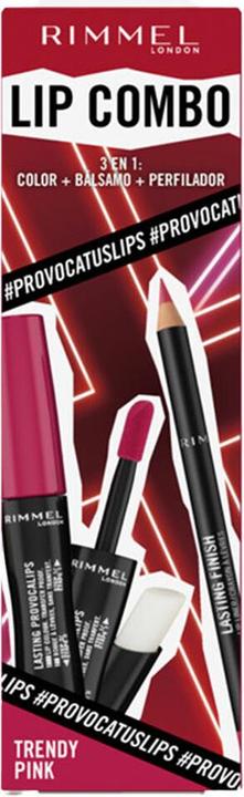Produktbild Rimmel London Provocalips Lip Combo Trendy Pink 2 U (310 & Lasting Finish Lip Liner Indian Pink - 125)