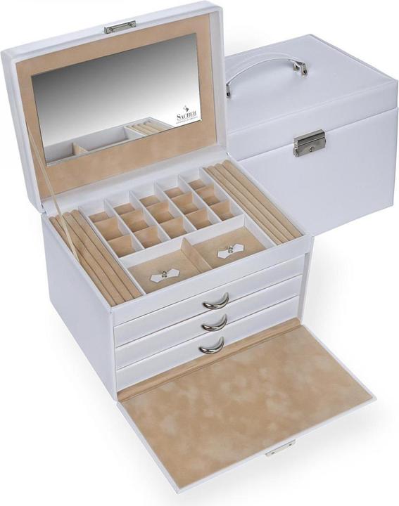 Actual product image Sacher M8.001.012043 - Jewellery case Victoria vario white leather