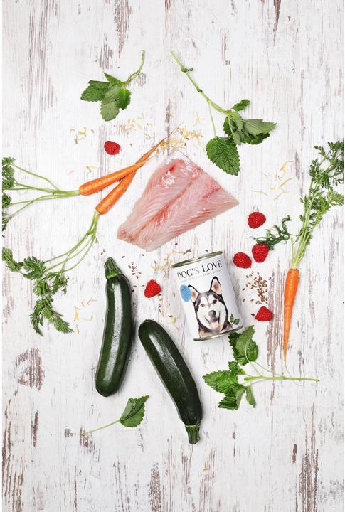 Actual product image Dog's love Adult Fish, Amaranth, Carrot & Dandelion (Adult, 6 pcs., 420 g)
