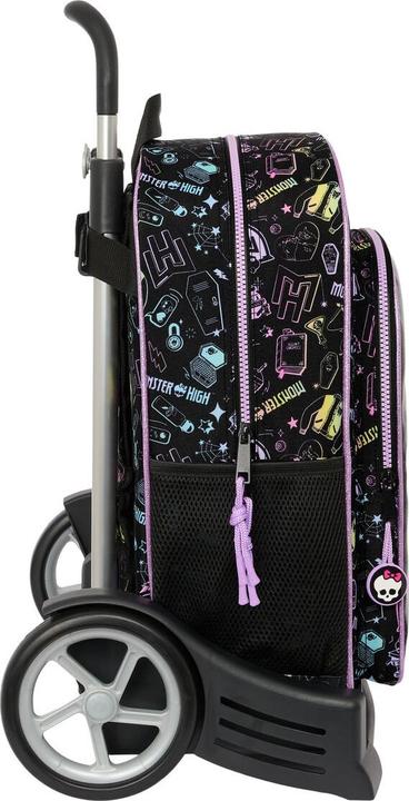 Produktbild Monster High Schulrucksack mit Rädern Schwarz 33 x 42 x 14 cm