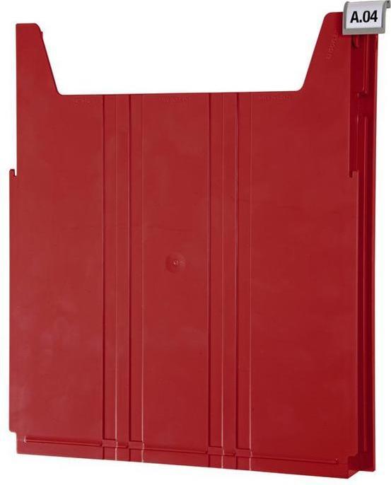 Image du produit Eichner Trieur mural BIG, pour format A4, hauteur utile 34 mm, bac rouge. (A4)