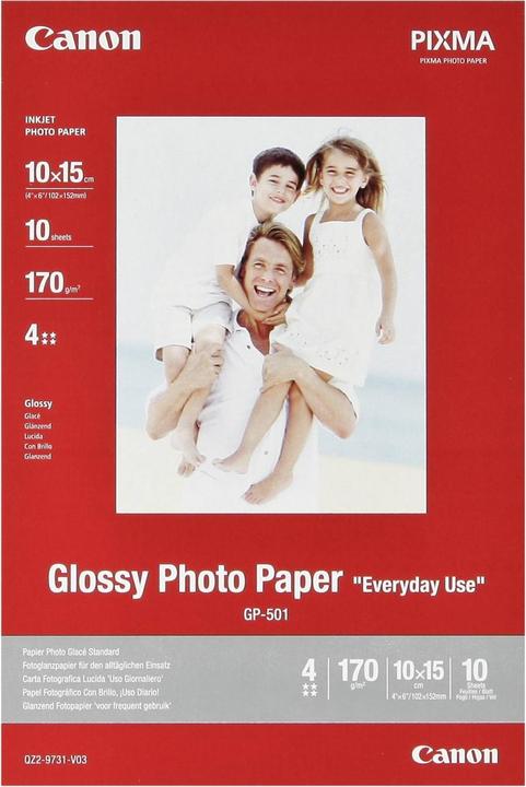 Produktbild Canon Glossy Photo (170 g/m², 10 x 15 cm, 10 x)