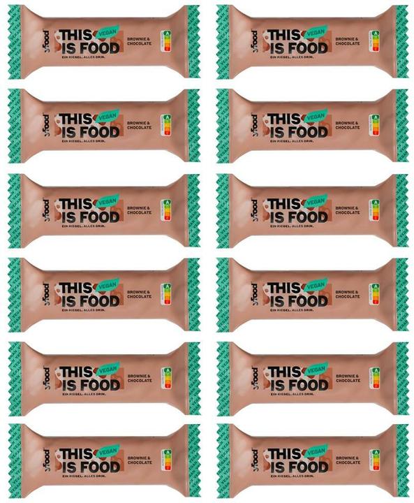 Actual product image YFood Vegan protein bar (Brownie, Chocolate, 12 pcs., 800 g)