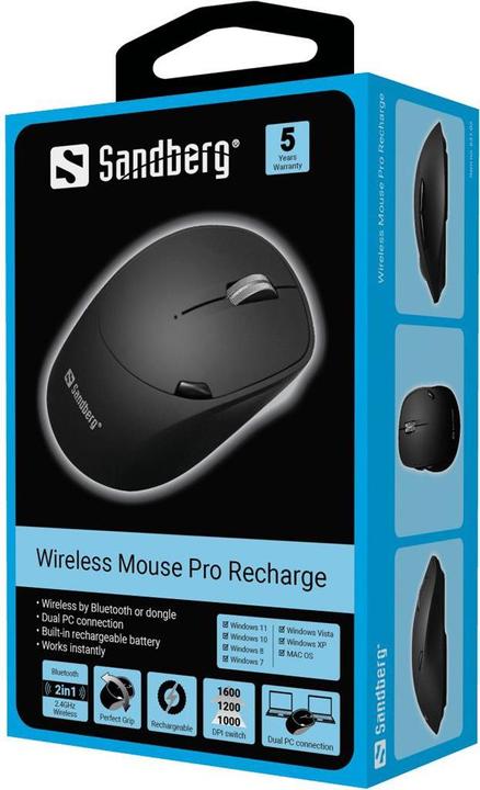 Image du produit Sandberg Souris sans fil Pro Recharge (Sans fil)