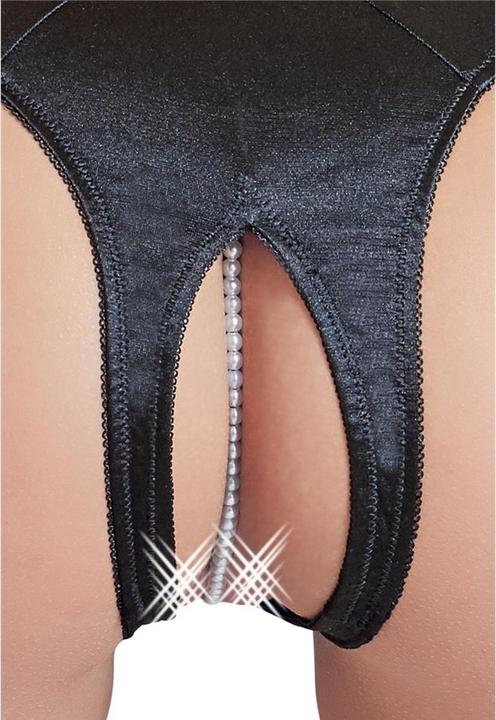 Produktbild Cottelli Collection String ouvert mit Perlen (S)