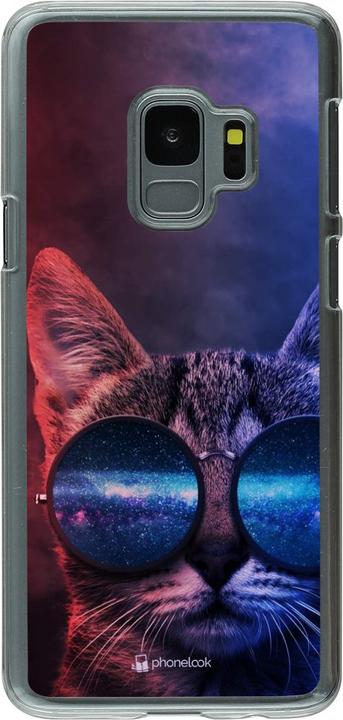 Produktbild PhoneLook Hülle transparent Red Blue Cat Glasses (Samsung Galaxy S9)