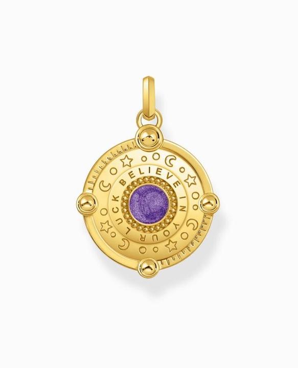 Produktbild Thomas Sabo Kettenanhänger Auge mit kosmischen Details und bunten Steinen Silber vergoldet (925er Silber, Emaille)