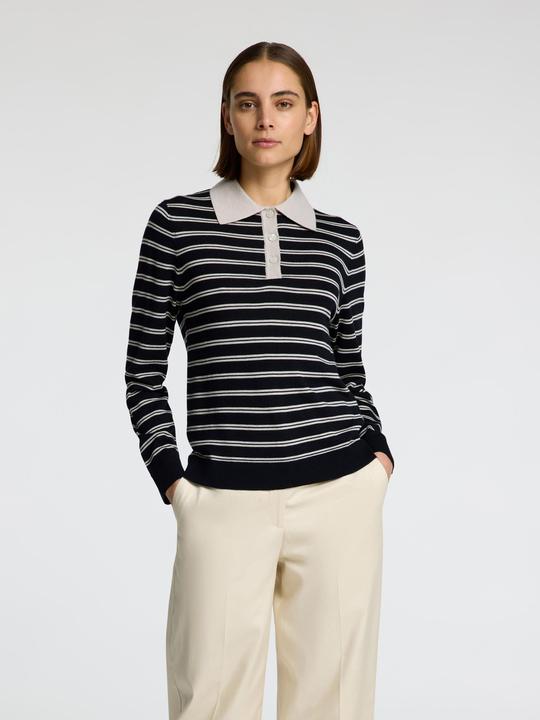 Produktbild Selected Femme 100% Merinowoll Langarm-Poloshirt (S)
