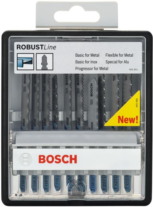 Produktbild Bosch Professional Zubehör 10-tlg. Stichsägeblatt-Set Metal, Robust Line, T-Schaft