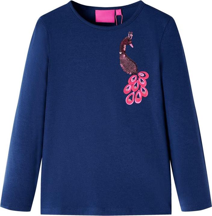 Produktbild VidaXL Kinder-Langarmshirt Marineblau 116,Material: 95 % Baumwolle (116)