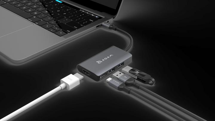 Actual product image Adam Elements CASA Hub A01m - 4 Port Hub, grey (USB-C, 4 Ports)