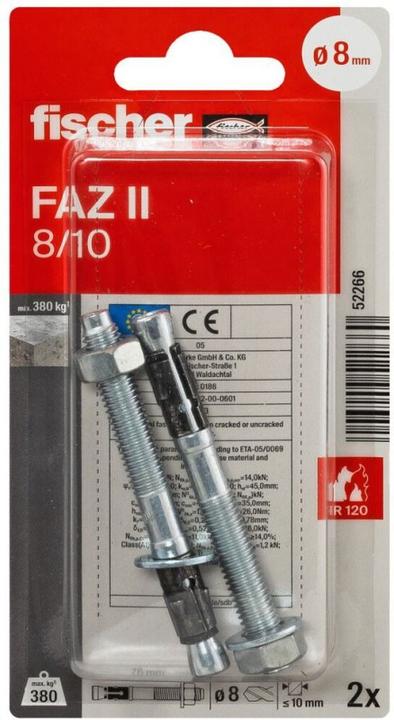 Actual product image Fischer Wedge anchor FAZ II Plus 10/10 K (50 pcs.)