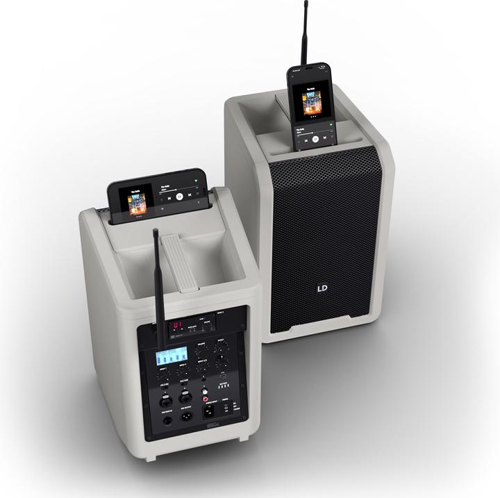 Actual product image LD Systems ANNY® 8 HHD B8 G - Portable Bluetooth® PA speaker with rechargeable battery, mixer and 1x wireless (Active)