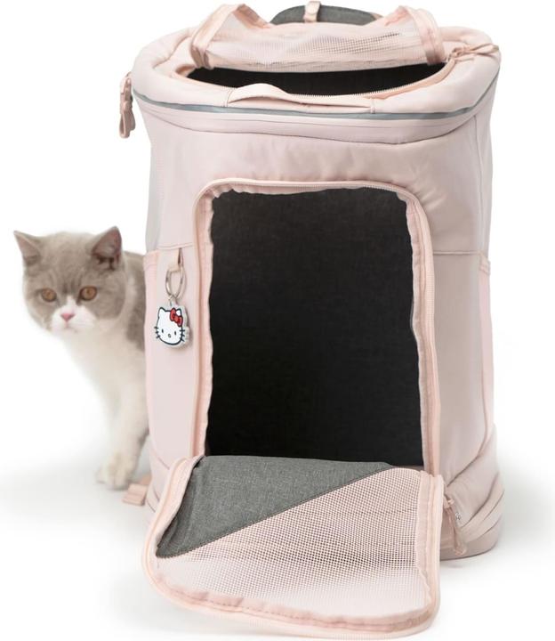 Produktbild LucyBalu HOP-ON Katzenrucksack - Hello Kitty Edition (Katze, Sicherheitsverschluss)