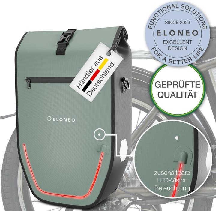 Produktbild Eloneo Fahrradtasche für Laptop (28 l, Gepäckträgertasche)