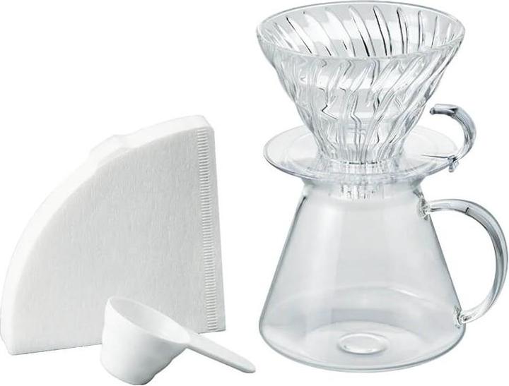 Immagine prodotto Hario Kit per la preparazione della birra in vetro V60 - Set Birraio in vetro + Server + Filtro (0.60 l)
