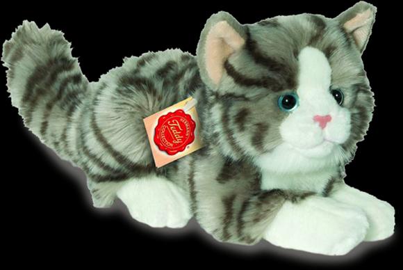 Image du produit Teddy Hermann Chat couché peluche (20 cm)