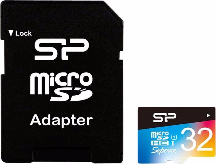 Actual product image Silicon Power Superior - Flash memory card (SD adapter included) (32 GB, microSDHC, U1, UHS-I)
