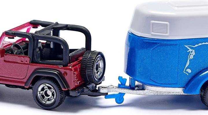 Immagine prodotto Siku 1651 Auto con rimorchio per cavalli