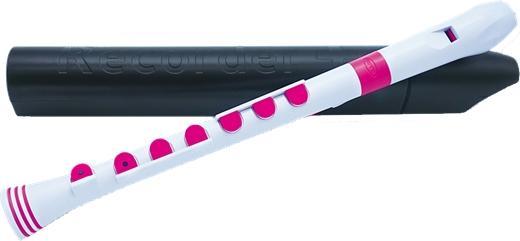 Produktbild Nuvo N320RD Record+ Sopranblockflöte in C, Weiss-Pink (Blockflöte, Barock)