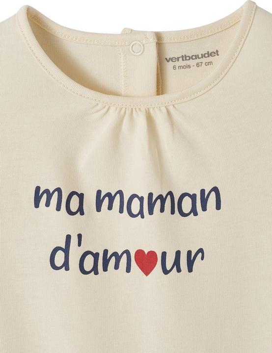 Immagine prodotto Vertbaudet T-shirt per bambini con scritte in cotone biologico (92)