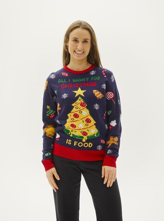 Image du produit Christmas Sweats All I Want For Christmas Is Food (Tout ce que je veux pour Noël) Sweat à LED (L)