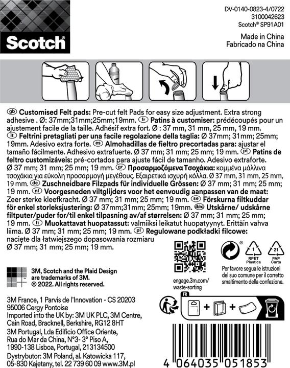 Produktbild Scotch Stuhlbeingleiter (Filzgleiter, 4 Stück)