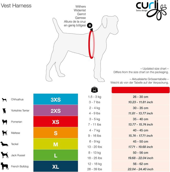 Produktbild Curli Classic Vest Harness mit D-Ring Buckle inkl. DogFinder ID (S, Hund, Allgemein)