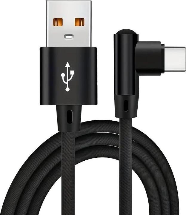 Produktbild Cbx 90 Grad Winkel Ladekabel USB-C / USB-A, 100cm (1 m)