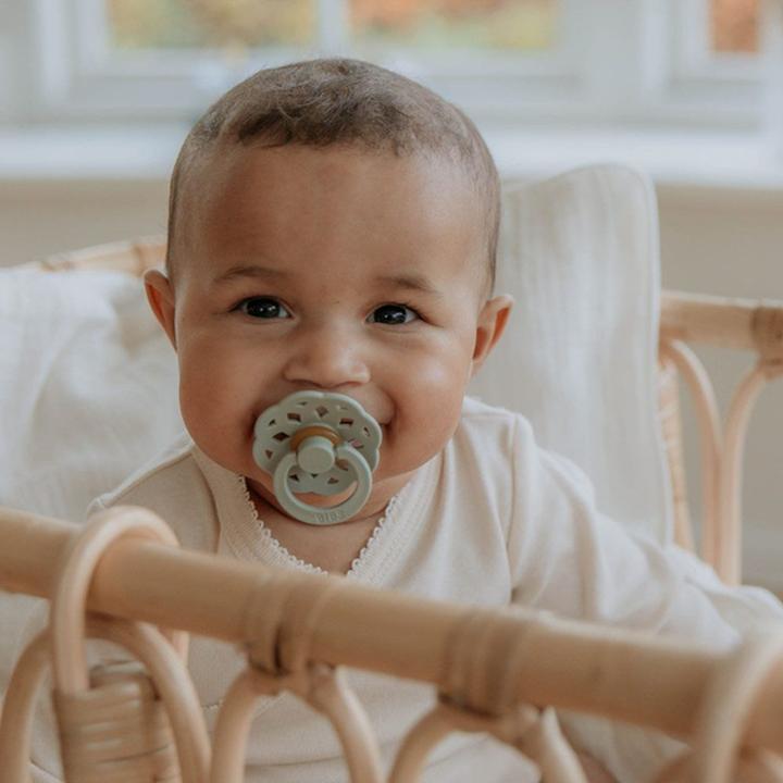 Actual product image Bibs Bohème latex dummy (size 2, 6-18 months), Ivory/Sage (2 x, 6 - 18 M.)